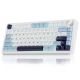 AULA F75 75% WIRELESS MECHANICAL KEYBOARD | HOT SWAPPABLE | PRE-LUBED LINEAR SWITCHES | RGB BACKLIT | 2.4GHZ/TYPE-C/BLUETOOTH GAMING KEYBOARD (ICE BLUE, ICE VEIN SWITCH)
