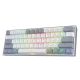 REDRAGON K617 FIZZ 60% WIRED RGB RED SWITCH GAMING KEYBOARD WHITE AND GREY