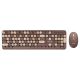 AULA AC306 WIRELESS KEYBOARD WITH RETRO KEYS ,MIX BROWN