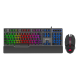 ANT ESPORTS KM500 PRO BACKLIT WIRED GAMING KEYBOARD AND MOUSE COMBO - BLACK