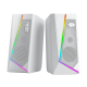 REDRAGON ANVIL GS520 - RGB 2.0 CHANNEL GAMING WIRED DESKTOP SPEAKERS (WHITE)
