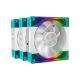 ANT ESPORTS QUARTZFLOW 120MM 3 IN 1 ARGB CASE FAN KIT WHITE