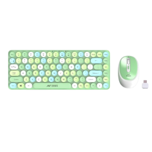 ANT ESPORTS WKM33 WIRELESS RETRO KEYBOARD AND MOUSE COMBO (APPLE GREEN) R-41211141, ETA-SD-20221009067, ETA-SD-20221009069