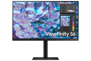 SAMSUNG VIEWFINITY S6 27 INCH LS27B610EQW QHD IPS MONITOR WITH HEIGHT ADJUSTMENT