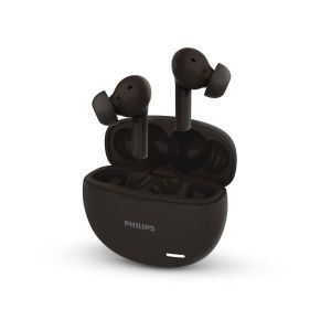 PHILIPS AUDIO TAT1179BK/94 TRUE WIRELESS IN EAR EARBUDS WITH POCKET SIZED CHARGING CASE, PLAY TIME UPTO 45HRS, 10MM DYNAMIC DRIVERS, INBUILT MIC, IPX4 SPLASH & SWEAT RESISTANT (BLACK)