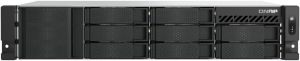 QNAP TS-855EU-RP-8G-US 8 BAY HIGH-SPEED 2U SHORT-DEPTH RACKMOUNT NAS WITH DUAL-2.5GBE, INTEL ATOM CPU, REDUNDANT 300W PSU, 8GB DDR4 MEMORY AND 8-CORE COMPUTING POWER (DISKLESS)