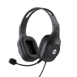 HP H120 STEREO USB ON EAR HEADSET, PLUG-AND-PLAY USB-A, BUILT-IN NOISE-CANCELING MIC, ADJUSTABLE HEAD STRAP, PADDED EAR CUSHIONS, 360-DEGREE BENDABLE MIC, 1-YEAR LIMITED WARRANTY, BLACK, 9Z4V9AA