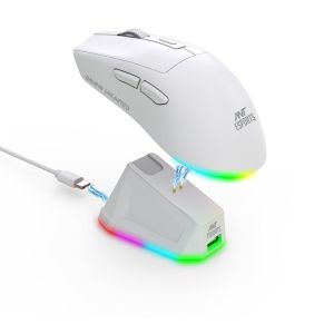 ANT ESPORTS GM810 PRO WIRELESS OPTICAL GAMING MOUSE 7200 DPI 2.4G BLUETOOTH - WHITE