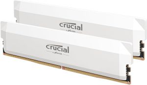 CRUCIAL PRO OC 64GB KIT (2X32GB) DDR5-6000 UDIMM CL40 WHITE CP2K32G60C40U5W