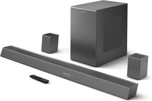 PHILIPS SOUNDBAR TAB8967 7.1 CH (5.1.2) 780 WATT WITH HDMI ARC, AI VOICE ASSISTANT, DOLBY ATMOS, REAL SURROUND, WIRELESS SUBWOOFER, UP-FIRING SPEAKERS, WIRELESS REAR SPEAKERS (BLACK)