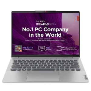 LENOVO IDEAPAD SLIM 5 LIGHT RYZEN 5 7530U 14 INCH (35.5CM) FHD IPS 300 NITS THIN & LIGHT LAPTOP (16GB/512GB SSD/WIN 11/MSO 21/BACKLIT KB/FHD CAMERA/ALEXA/3 MONTH GAME PASS/GREY/1.24KG), 82XS002RIN