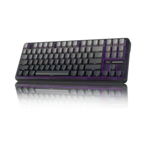 AULA F87 GRADIENT GRAY SPACE CRYSTAL SWITCH MECHANICAL GAMING KEYBOARD