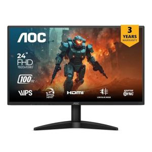 AOC 23.8 IPS Borderless, FHD 1920 x 1080, 100 Hz, 250 cd/m?, 1MS, VGA x1, HDMI 1.4 x 1, NTSC 91% / sRGB 105% / Adaptive Syc / Flicker Free / Low Blue Mode
