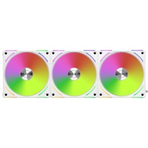 LIAN LI UNIFAN AL120 V2 CABINET FAN TRIPLE PACK WHITE