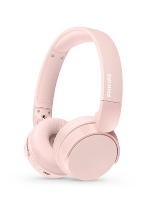 PHILIPS AUDIO TAH4209PK BLUETOOTH HEADPHONE WITH LIGHTWEIGHT AND FOLDABLE DESIGN, 32MM NEODYNAMIC DRIVERS, 55H PLAYTIME, USB TYPE-C FAST CHARGING, BUILT-IN MIC FOR SMARTPHONES, LAPTOP (PINK)