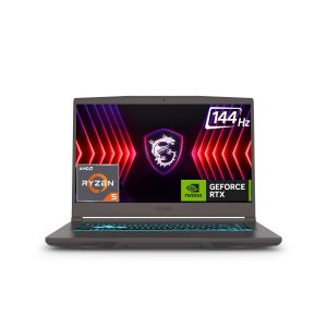 MSI THIN A15, AMD 7TH GEN. RYZEN 5 7535HS, 40CM FHD 144HZ GAMING LAPTOP (16GB/512GB NVME SSD/WINDOWS 11 HOME/MSO 2021/NVIDIA GEFORCE RTX 2050, GDDR6 4GB/BLACK/1.86KG) B7UCX-285IN