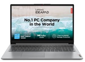 LENOVO IDEAPAD SLIM 1 INTEL CELERON N4020 15.6 INCH (39.6CM) THIN & LIGHT LAPTOP (8GB RAM/512GB SSD/WINDOWS 11 HOME/OFFICE HOME & STUDENT 2021/1YR ADP FREE/GREY/1.3KG), 82V700KHIN