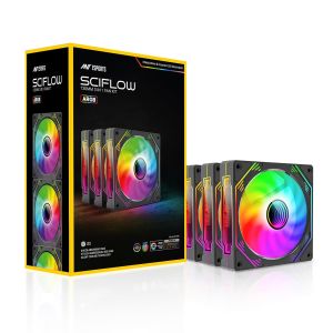 ANT ESPORTS SCIFLOW ARGB BLACK CABINET FAN TRIPLE PACK