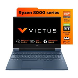 HP VICTUS 15 FB2114AX [R7-8845HS RYZEN/16GB/512GB SSD/WIN11 HOME+MSO/15.6 INCH/6GB-RTX4050 GRAPHICS /1 YEAR(S)/BLUE]