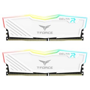 TEAMGROUP T-FORCE DELTA RGB 32GB (16GBX2) DDR4 3600MHZ DESKTOP RAM (WHITE)