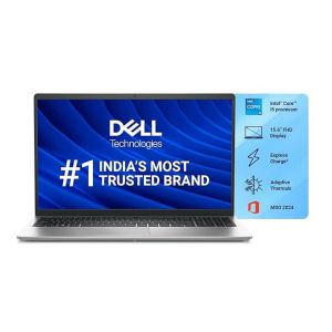 Dell DC15250, 15.6" (39.62 cm) FHD Laptop with Intel Core i5-1334U, 16GB RAM, 512GB SSD, 120Hz, 250 Nits Display, Wi-Fi 6, Windows 11 Home, MSO 11???Sleek, Fast & Reliable for Work, Study & Everyday Use