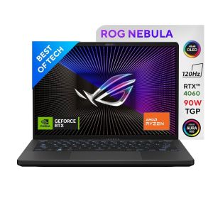 ASUS ROG ZEPHYRUS G14, GAMING LAPTOP, 14 INCH 3K OLED 120HZ 500NITS, AMD RYZEN 9 8945HS PROCESSOR, (16GB RAM/1TB SSD/NVIDIA GEFORCE RTX 4060/WINDOWS 11/OFFICE HOME/ECLIPSE GREY/1.5 KG), GA403UV-QS086WS