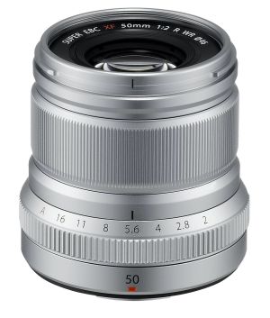 FUJIFILM FUJINON XF 50MM F2 R WR PRIME LENS - SILVER (WEATHER RESISTANCE)