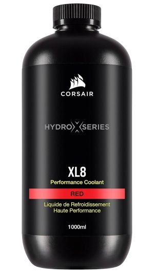 CORSAIR HYDRO X SERIES, XL8, PERFORMANCE COOLANT, 1L, TRANSLUCENT RED