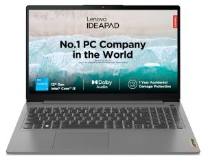 LENOVO IDEAPAD 3 82RK00VTIN [CI3-1215U 12TH GEN/8GB/512GB SSD/WIN11 HOME+MSO/15.6 INCH/INTEGRATED GRAPHICS /1 YEAR(S)/GREY]