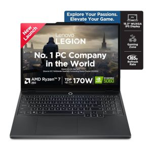 Lenovo Legion 5, AMD Ryzen 7 260, 16GB, 1TB SSD, GeForce RTX 5060-8GB GDDR7, 16 Inch WUXGA, Win 11, MS Office 2024, Black, 83M00074IN