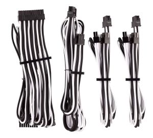 CORSAIR PREMIUM INDIVIDUALLY SLEEVED DC CABLE STARTER KIT TYPE 4 (GENERATION 4) WHITE/BLACK
