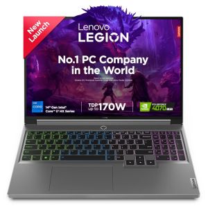 LENOVO LEGION 5 INTEL CORE I7-14650HX 16 INCH (40.64CM) WQXGA IPS 350NITS 165HZ GAMING LAPTOP (16GB/1TB SSD/WIN 11/OFFICE 2021/NVIDIA RTX 4070 8GB/100%SRGB/ALEXA/3 MONTH GAME PASS/GREY/2.3KG), 83DG009DIN
