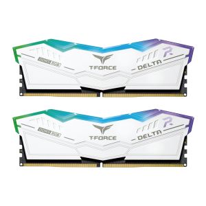 TEAMGROUP T-FORCE DELTA RGB 32GB (16GBX2) DDR5 7200MHZ DESKTOP RAM (WHITE)
