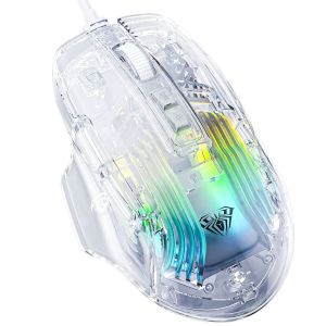 AULA S820 TRANSPARENT WIRED MOUSE WHITE