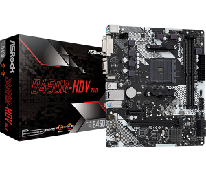ASROCK B450M HDV R4.0 AMD AM4 MOTHERBOARD