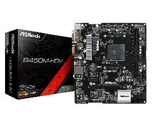 ASROCK B450M HDV AMD AM4 MOTHERBOARD