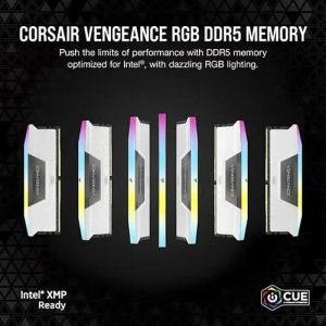 Corsair Vengeance RGB White 64GB (32GBx2) 6000MHz CL30 DDR5 RAM