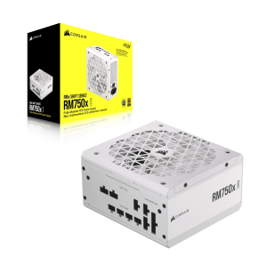 CORSAIR RM750X SHIFT 80 PLUS ATX 3.1 GOLD FULLY MODULAR POWER SUPPLY - WHITE
