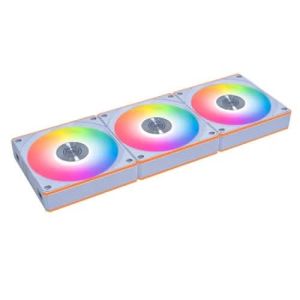 Lian Li UNI Fan CL Wireless RGB 120mm Reverse Blade White Cabinet Fan, Triple Pack