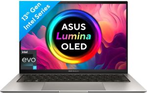 ASUS ZENBOOK S 13 OLED 1 CM THIN & 1 KG LIGHT, INTEL EVO INTEL CORE I7 13TH GEN 1335U - (16 GB/1 TB SSD/WINDOWS 11 HOME) UX5304VA-NQ742WS THIN AND LIGHT LAPTOP (13.3 INCH, BASALT GREY, 1.00 KG, WITH MS OFFICE)