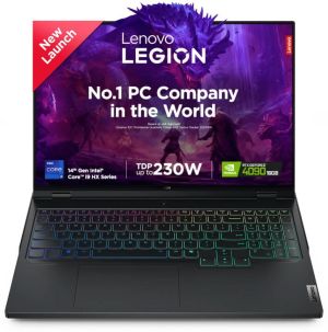 LENOVO LENVO LEGION PRO 7 INTEL CORE I9 14TH GEN 14900HX - (32 GB/1 TB SSD/WINDOWS 11 HOME/16 GB GRAPHICS/NVIDIA GEFORCE RTX 4090) 16IRX9H GAMING LAPTOP (16 INCH, ECLIPSE BLACK, 2.62 KG, WITH MS OFFICE)