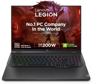 LENOVO LEGION PRO 5 AMD RYZEN 7 OCTA CORE 7745HX - (16 GB/1 TB SSD/WINDOWS 11 HOME/8 GB GRAPHICS/NVIDIA GEFORCE RTX 4070) 16ARX8 GAMING LAPTOP (16 INCH, ONYX GREY, 2.5 KG, WITH MS OFFICE)