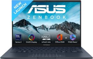 ASUS ZENBOOK 14 OLED (2025) WITH OFFICE 2024 + M365 BASIC*, AI PC INTEL CORE ULTRA 7 255H - (32 GB/1 TB SSD/WINDOWS 11 HOME) UX3405CA-PZ163WS THIN AND LIGHT LAPTOP (14 INCH, PONDER BLUE, 1.28 KG, WITH MS OFFICE)