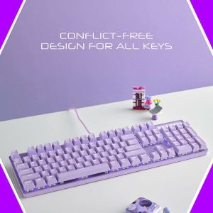 RAPOO V500 PRO MECHANICAL GAMING KEYBOARD PURPLE