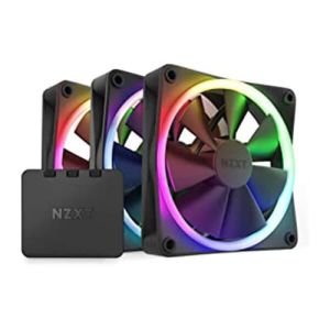 NZXT F120RGB DUO - 120MM DUAL-SIDED RGB FAN - TRIPLE PACK (BLACK) W/RGB CONTROLLER- RF-D12TF-B1