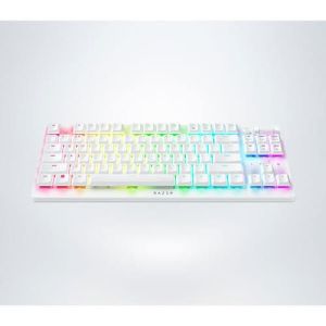RAZER DEATHSTALKER V2 PRO TENKEYLESS - WIRELESS LOW PROFILE OPTICAL GAMING KEYBOARD (LINEAR RED SWITCH) - WHITE RZ03-04373500-R3M1