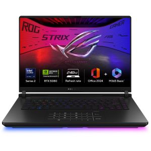 ASUS ROG STRIX SCAR 16, GAMING LAPTOP, INTEL CORE ULTRA 9 275HX, RTX 5080 GPU (32GB/2TB/40.64 CMS (16) 2.5K/WINDOWS 11 HOME/OFFICE HOME 2024 + M365 BASIC (1 YEAR VALIDITY) G635LW-RW157WS