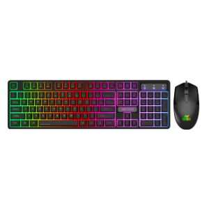 ANT ESPORTS KM1650 RGB MEMBRANE WIRED GAMING KEYBOARD & RGB MOUSE COMBO -BLACK