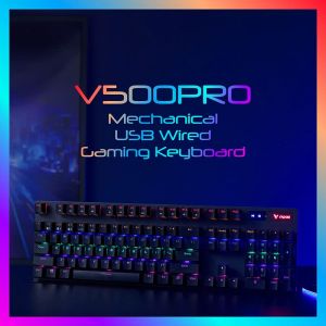 RAPOO V500 PRO MECHANICAL GAMING KEYBOARD (BLACK)